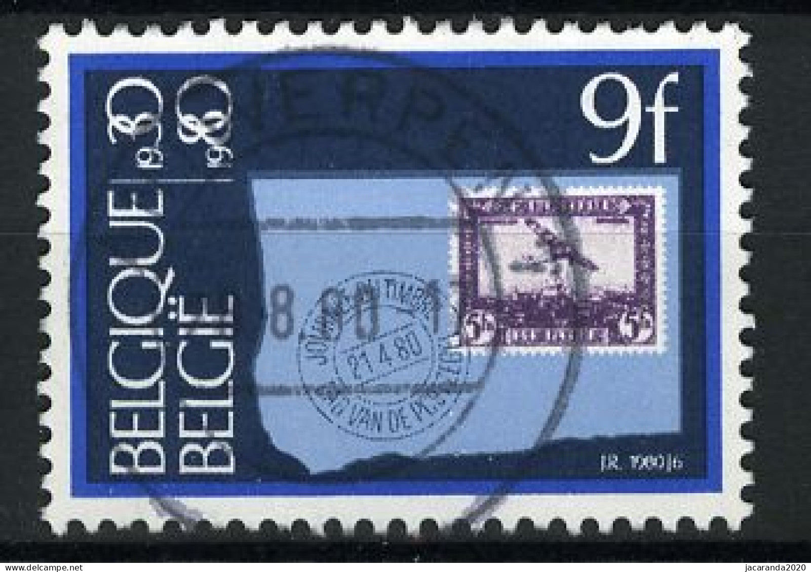 België 1970 - Dag Van De Postzegel - Zegel Op Zegel - Timbre Sur Timbre - Gestempeld - Oblitéré -used - Oblitérés