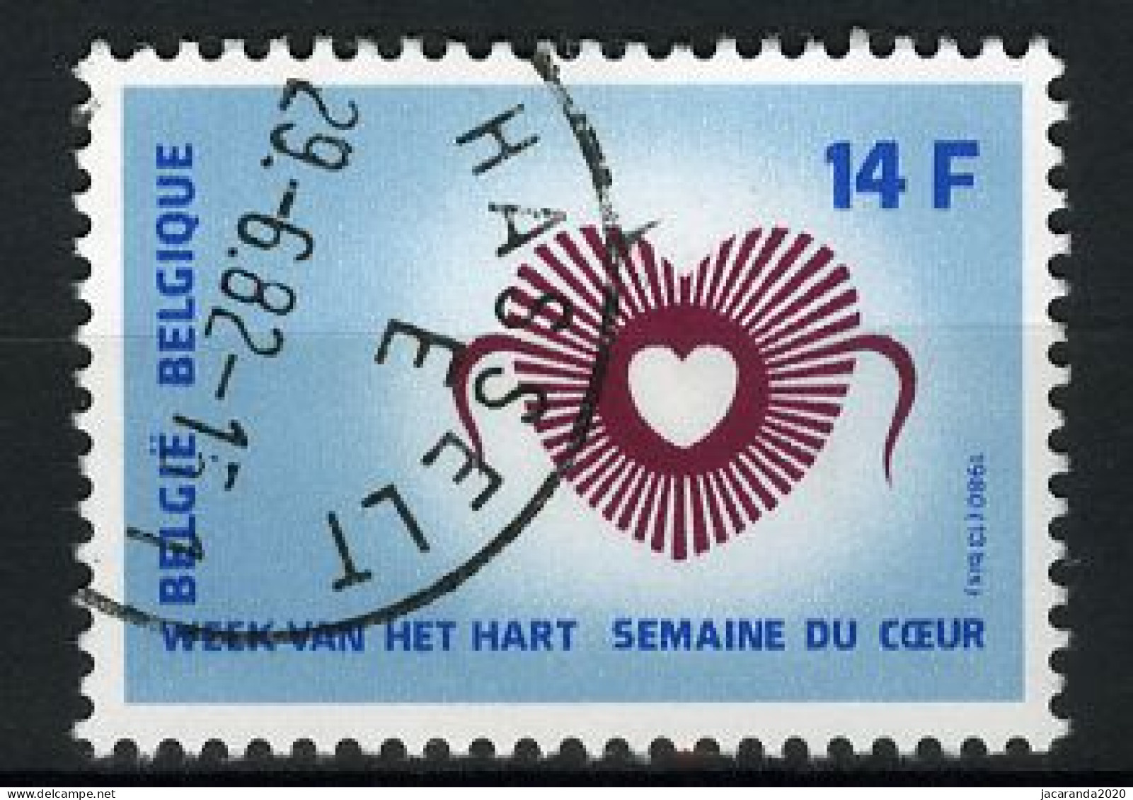 België 1992 - Week Van Het Hart - Gestempeld - Oblitéré -used - Oblitérés