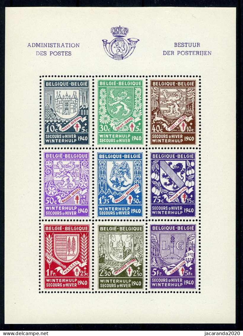 België BL10 ** - Tweede Winterhulpuitgifte - Wapenschilden - Armoiries - Getand - MNH - 1924-1960