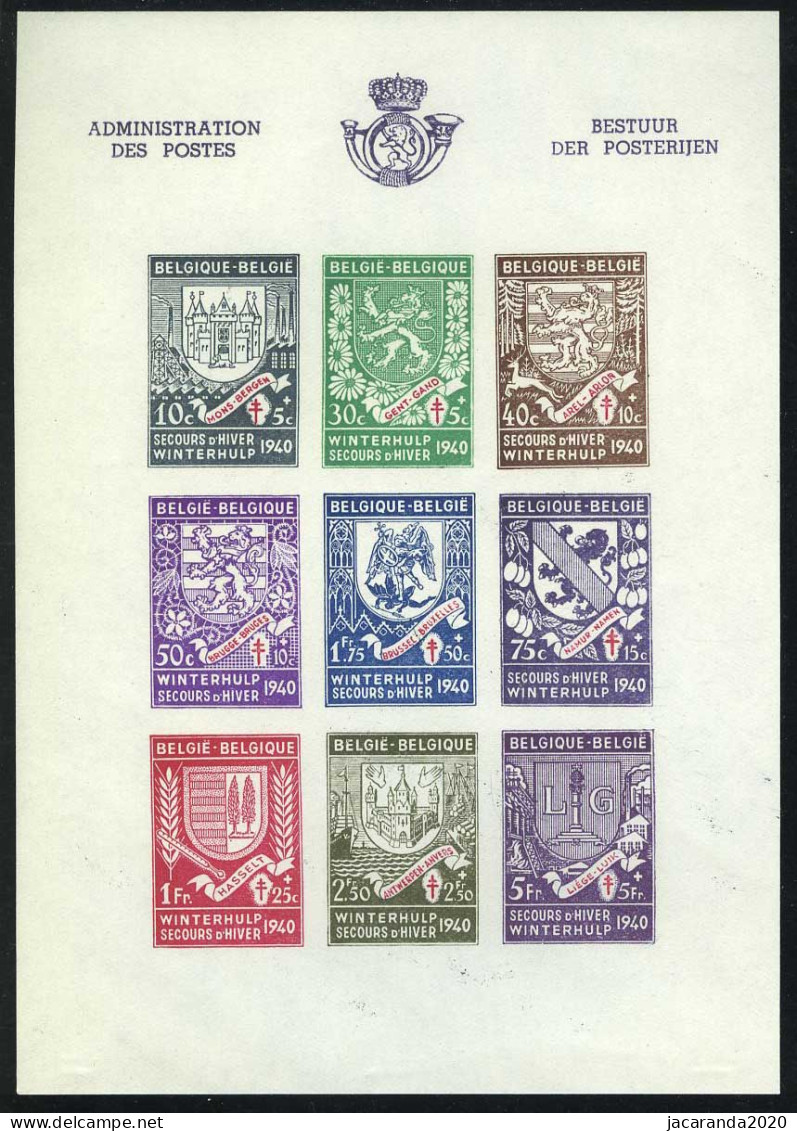 België BL10A ** - Tweede Winterhulpuitgifte - Wapenschilden - Armoiries - 1924-1960