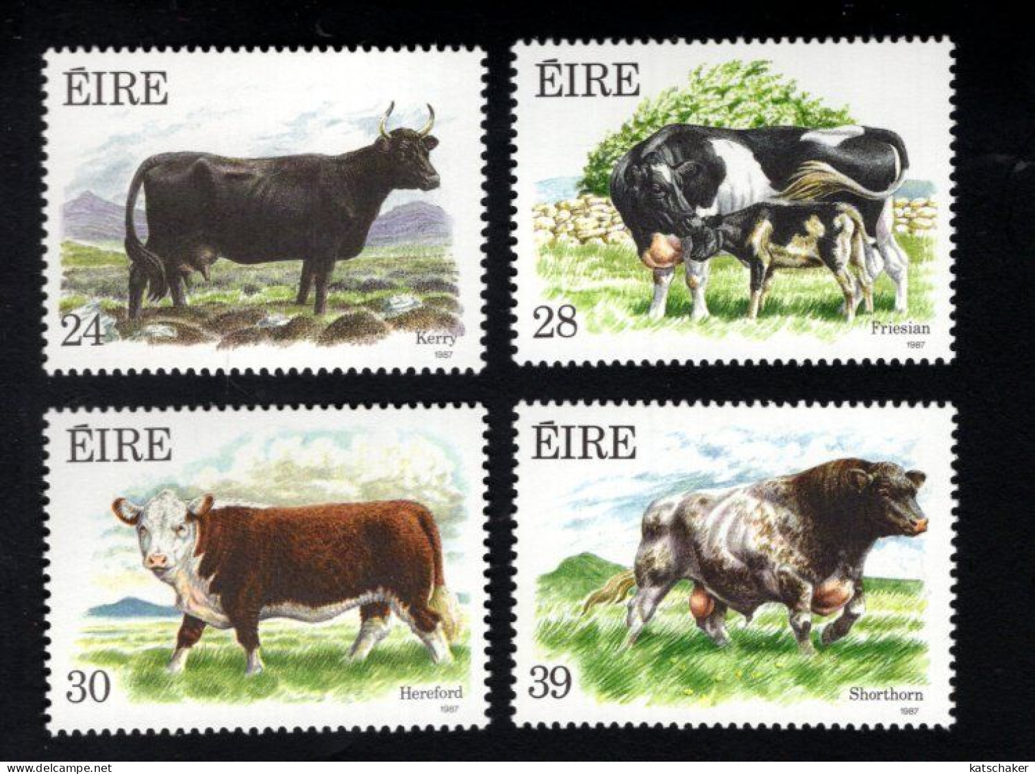1999467659 1987  SCOTT 691 694 (XX) POSTFRIS  MINT NEVER HINGED - FAUNA - CATTLE COWS - Unused Stamps