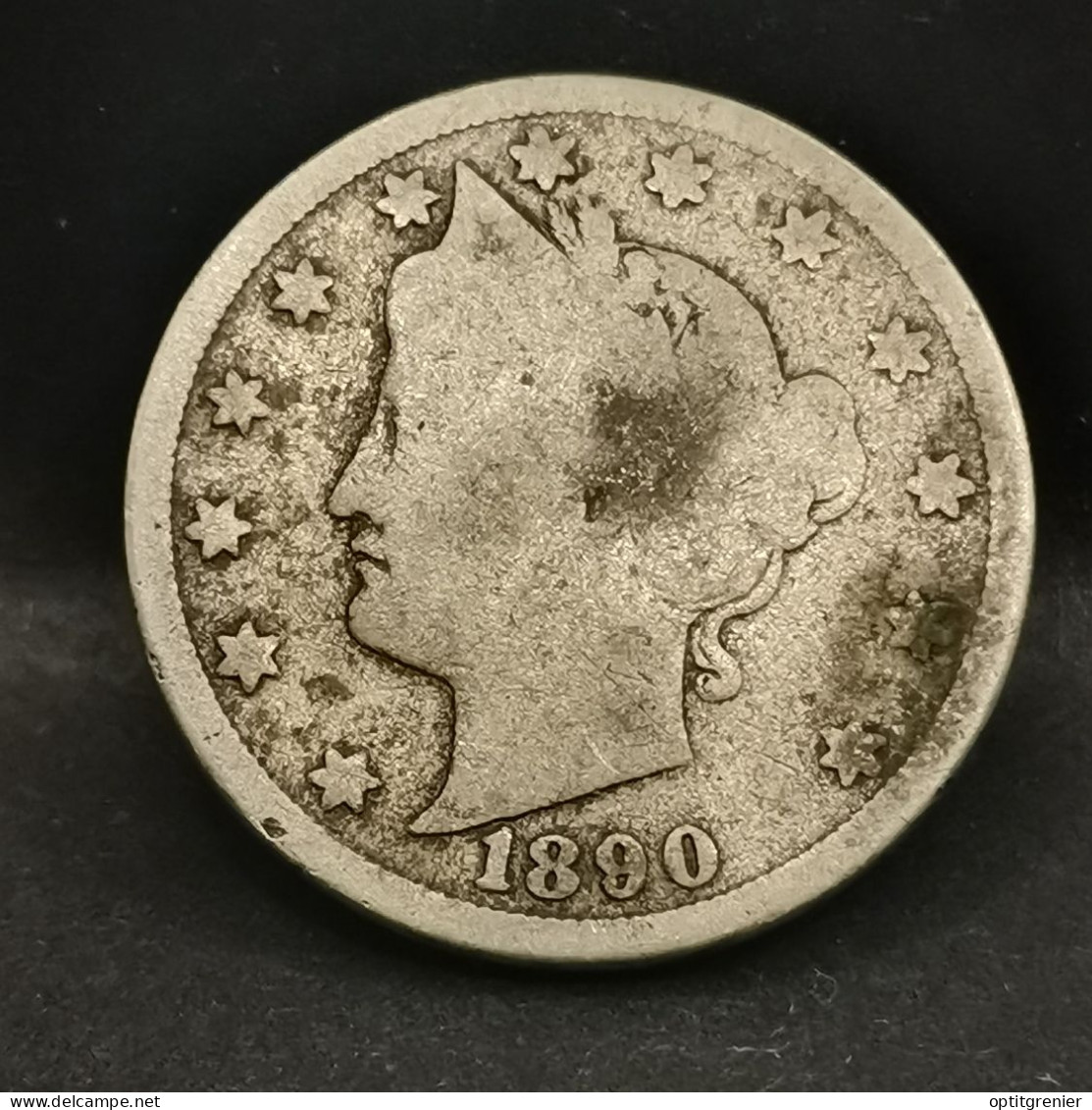 5 CENTS LIBERTY NICKEL AVEC CENTS 1890 USA - 1883-1913: Liberty (Liberté)