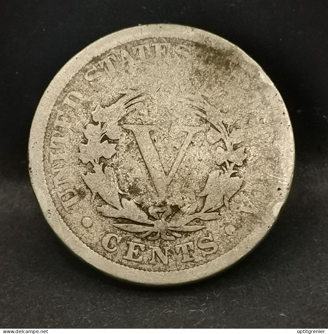 5 CENTS LIBERTY NICKEL AVEC CENTS 1890 USA - 1883-1913: Liberty (Liberté)