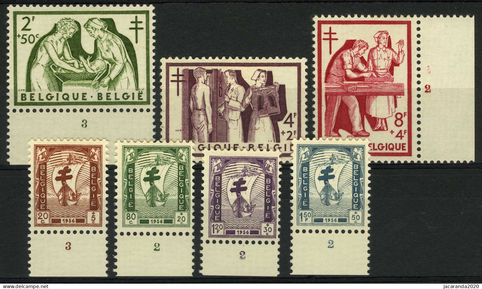België 998/1004 * - Plaatnummer  - ....-1960