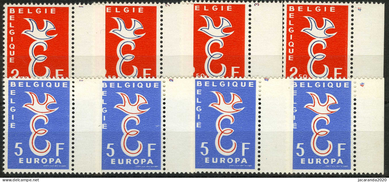 België 1064/65 ** - Plaatnummers - ....-1960