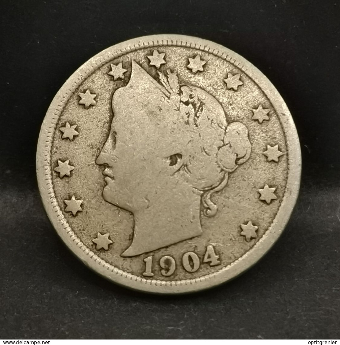 5 CENTS LIBERTY NICKEL AVEC CENTS 1904 USA - 1883-1913: Liberty (Liberté)