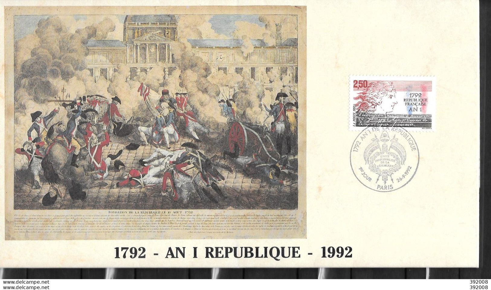PARIS - 1992 - AN I REPUBLIQUE - 117 - 23 X 13 Cm - Revolución Francesa