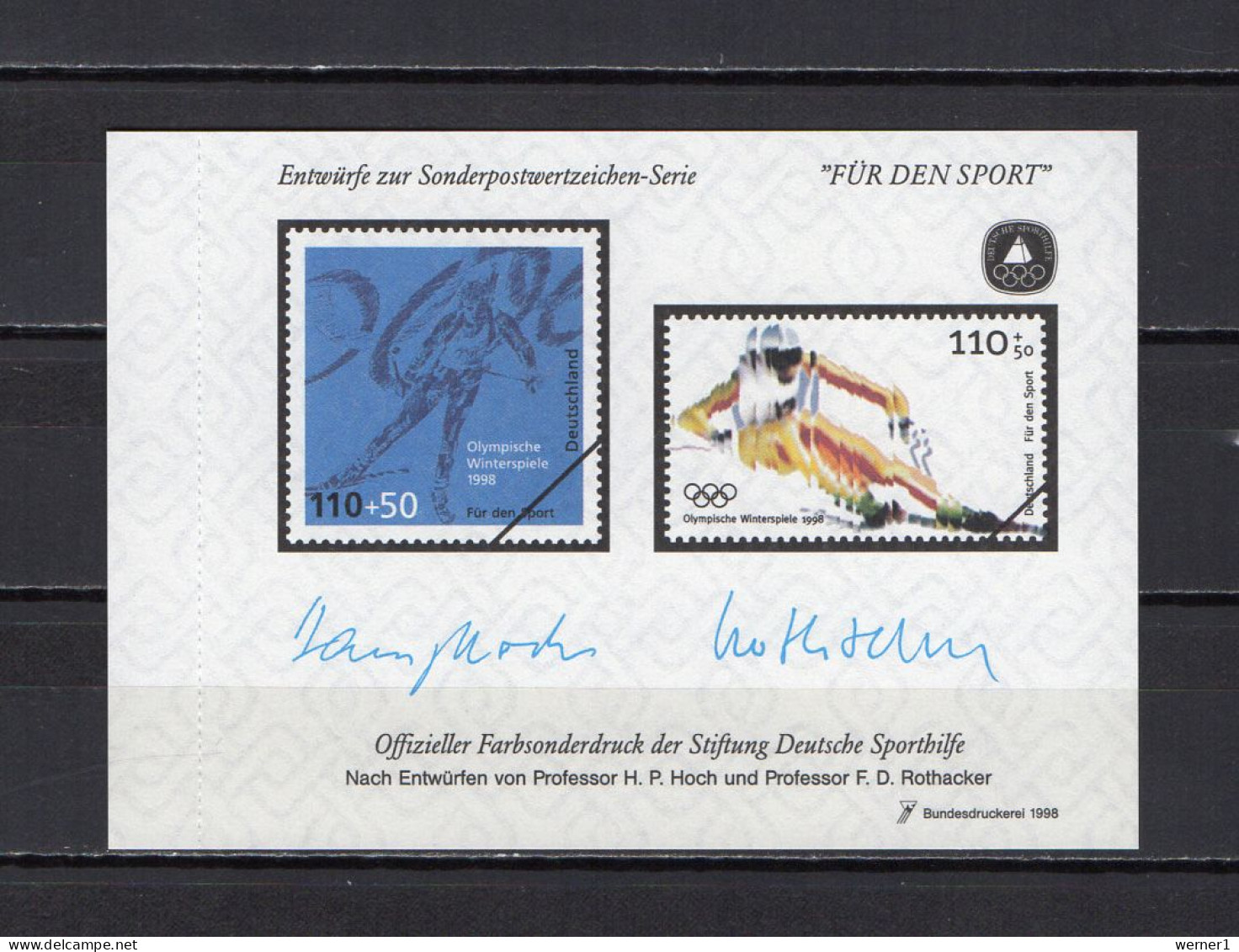 Germany 1998 Olympic Games Nagano Vignette MNH - Hiver 1998: Nagano