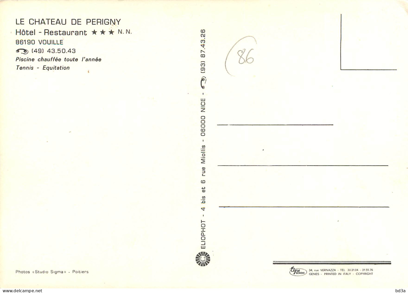 86 - VOUILLE CHÂTEAU DE PERIGNY - Vouille