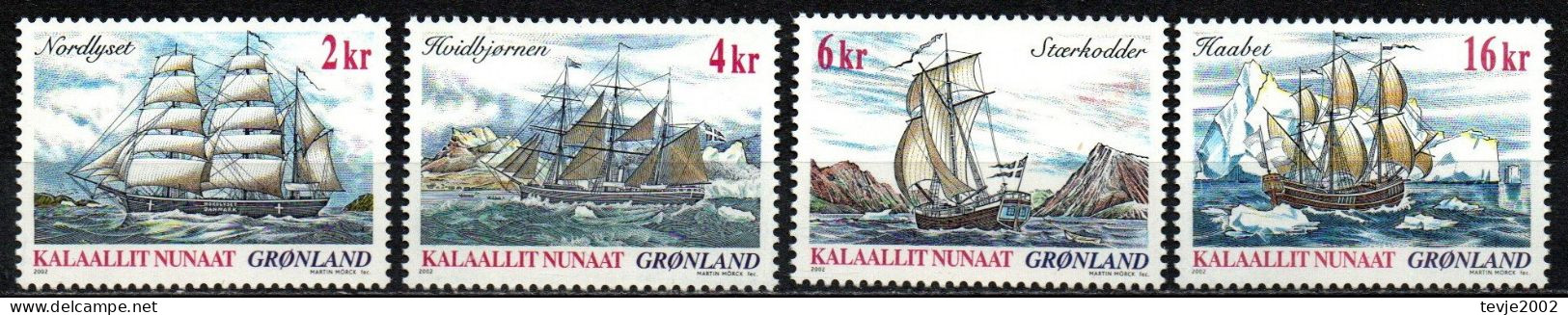 Grönland 2002 - Mi.Nr. 381 - 384 - Postfrisch MNH - Segelschiffe Sailing Ships - Schiffe