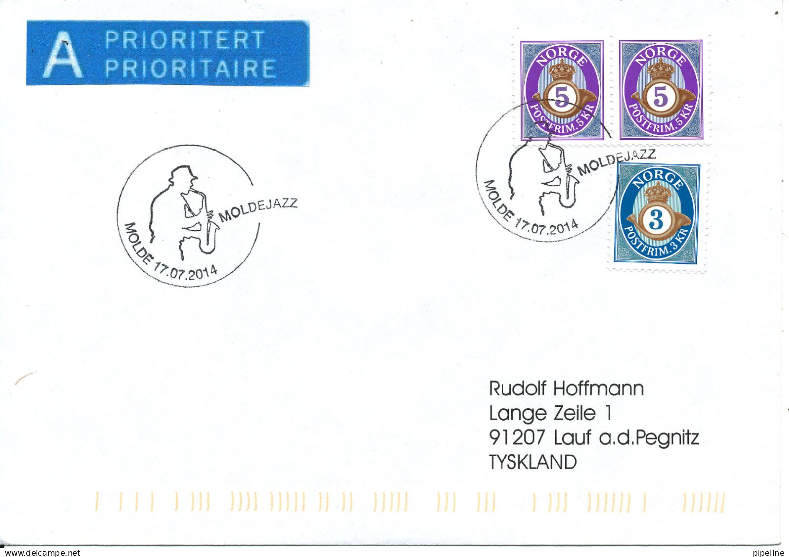 Norway Cover Molde 17-7-2014 (Moldejazz) - Lettres & Documents