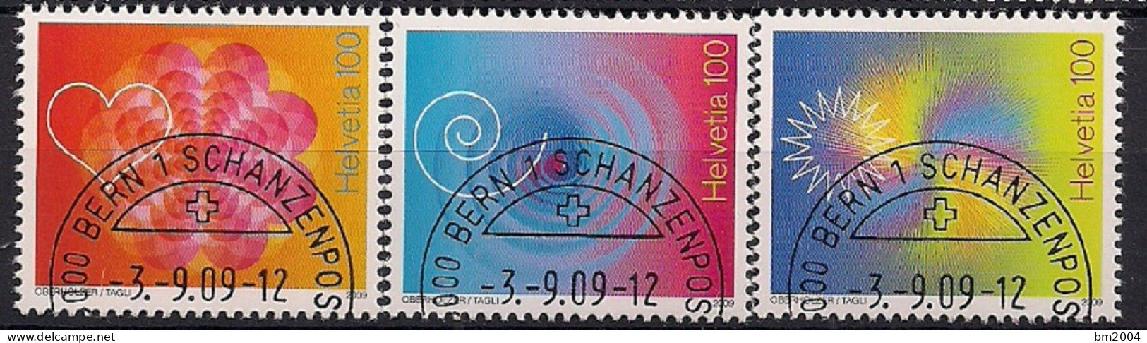 2009 Schweiz   Mi. 2114-6 FD-used    Grußmarken: Glückwünsche - Gebruikt