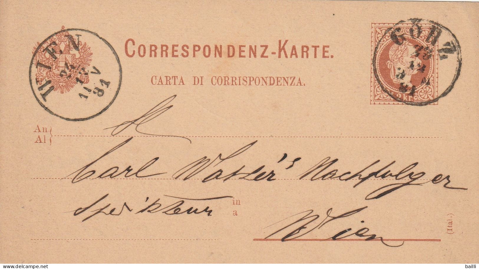 Autriche Entier Postal Görz 1881 - Postkarten