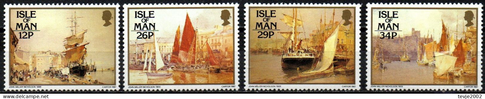 Isle Of Man 1987 - Mi.Nr. 331 - 334 - Postfrisch MNH - Segelschiffe Sailing Ships Gemälde Paintings - Isola Di Man