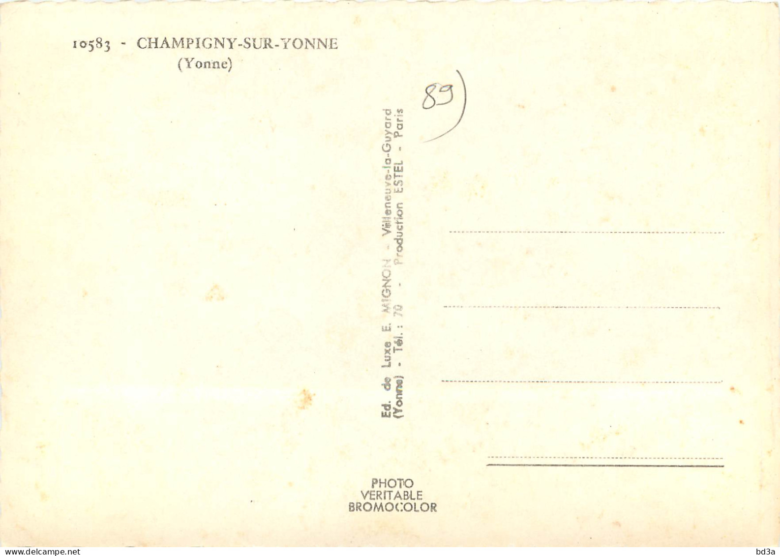 89 - YONNE CHAMPIGNY SUR YONNE MULTIVUES - Champigny