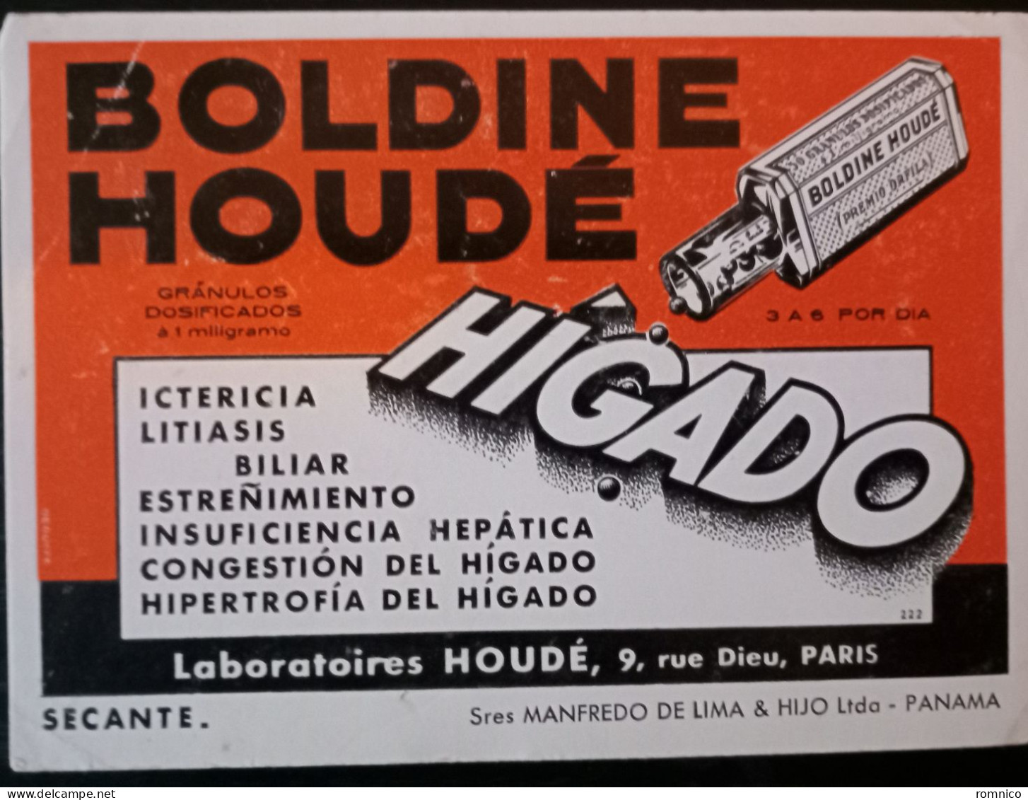 Buvard Boldine Houde Panama - Produits Pharmaceutiques