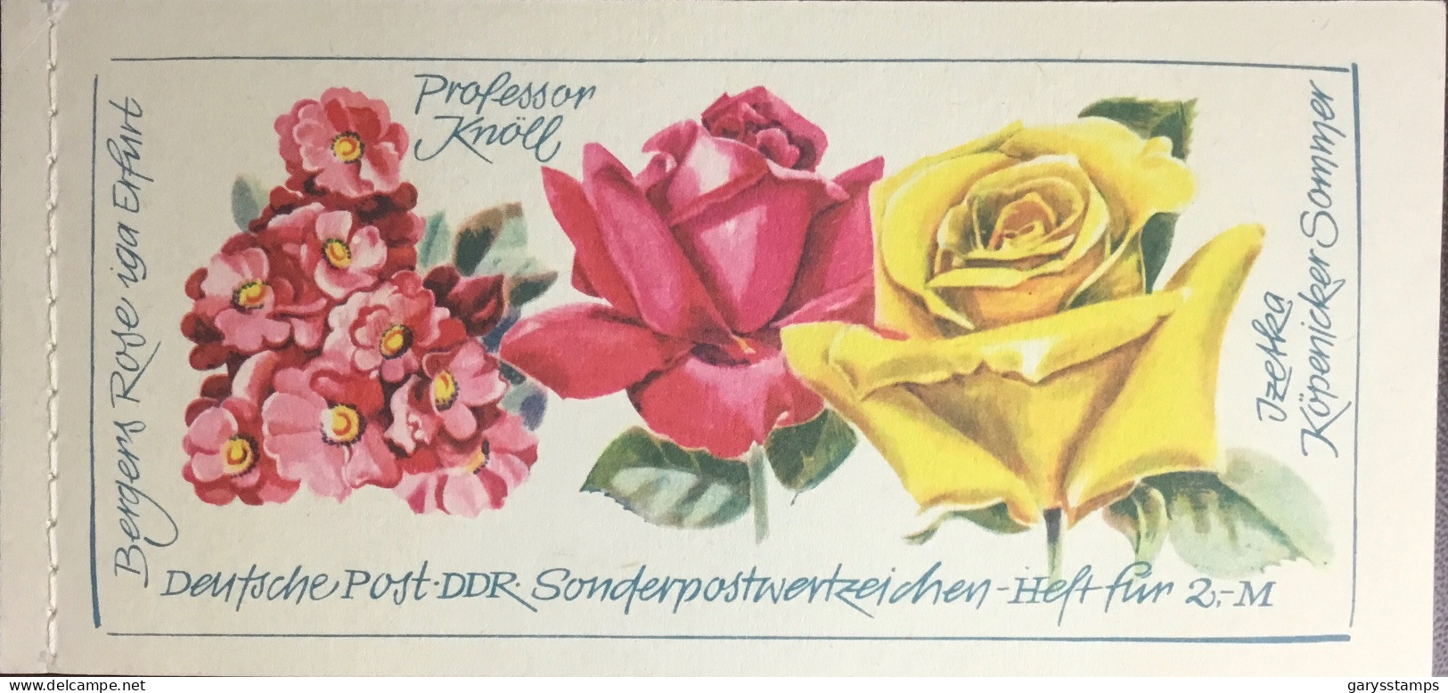 East Germany 1972 Roses Flowers Booklet Unused - Rozen