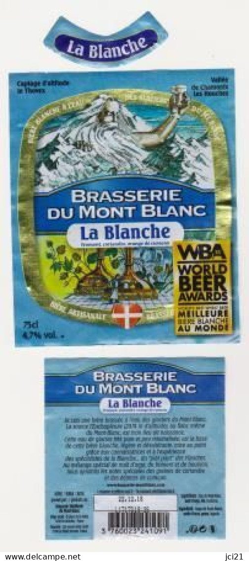 Etiquette, Collerette Et Contre étiquette De Bière Artisanale " BRASSERIE DU MONT BLANC " (2825)_Eb46 - Bier