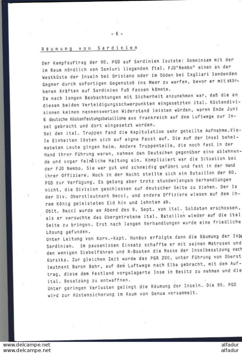WW2 PDF WEHRMACHT GESCHICHTE 90^PANZERGRENADIER DIVISION BERGE FLUSSE INSELN - ITALIAN FRONT - Altri & Non Classificati