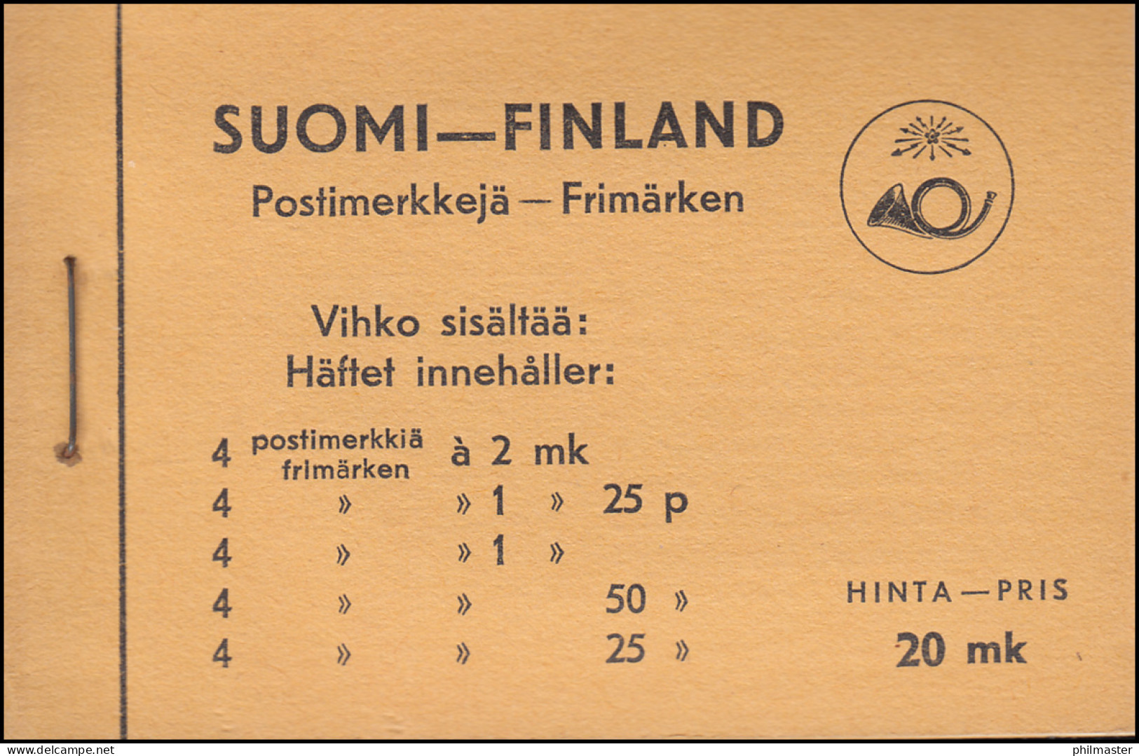 Finnland Markenheftchen Wappenlöwe Auf Glattem Grund 1936, ** Postfrisch - Booklets