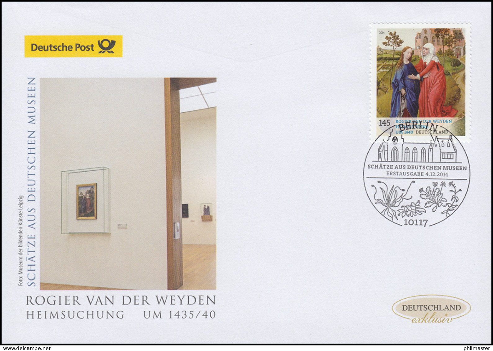 3119 Museumsschätze Gemälde Heimsuchung, Schmuck-FDC Deutschland Exklusiv - Storia Postale