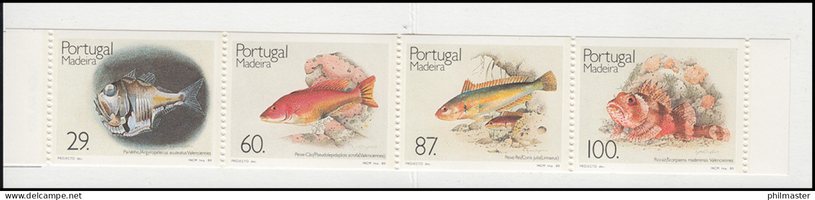 Portugal-Madeira Markenheftchen 9 Fische 1989, ** / MNH - Madère