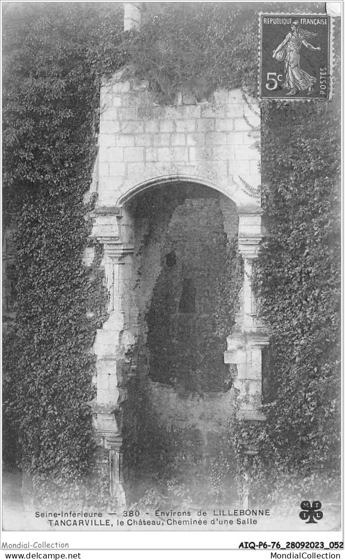 AIQP6-76-0574 - Seine-inférieure - Environs De LILLEBONNE - TANCARVILLE - Le Château - Cheminée D'une Salle - Lillebonne