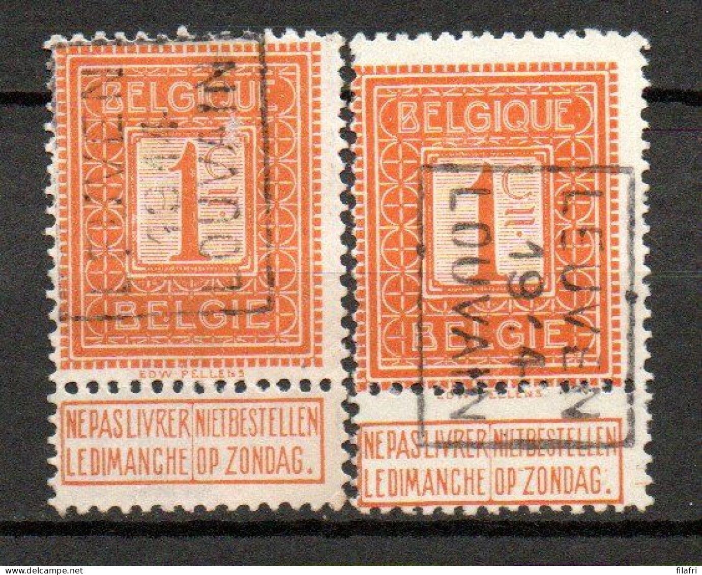 2297 Voorafstempeling Op Nr 108 - LEUVEN 1914 LOUVAIN - Positie A & B - Roller Precancels 1910-19