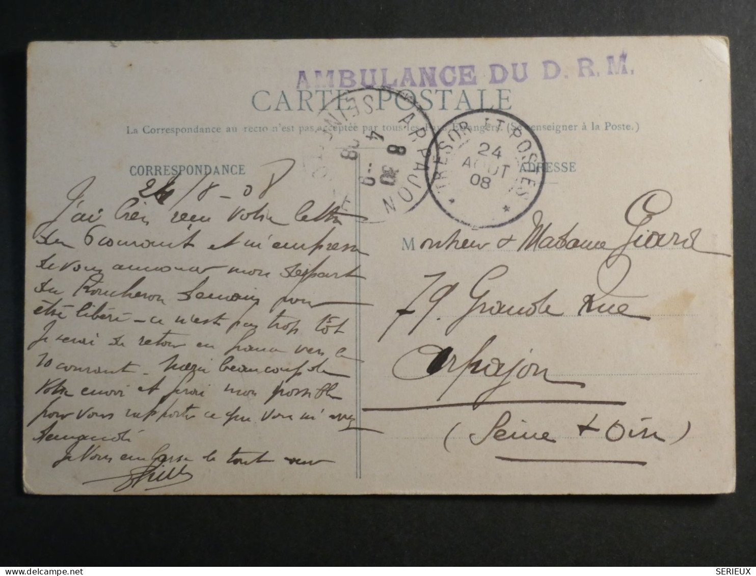 DM 9  CAMPAGNE DU MAROC  BELLE CARTE   RARE 1908 CORPS DE DEBARQUEMENT DE CASA +AFF. INTERESSANT+++ - Briefe U. Dokumente