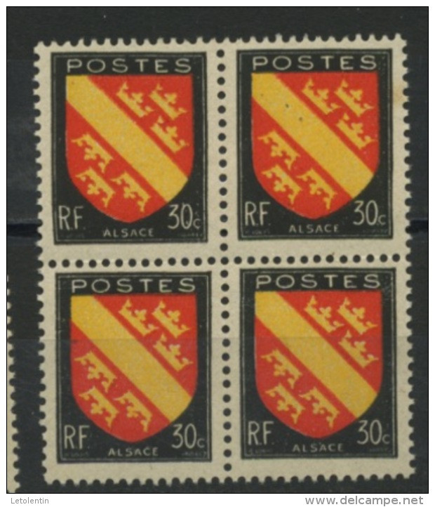 FRANCE -  ARMOIRIE ALSACE - N° Yvert  756** - 1941-66 Stemmi E Stendardi