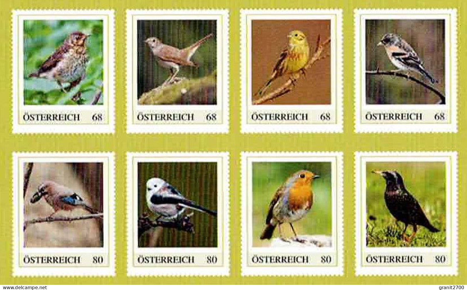 PM  Marken Heft Mit 8 Verschiedenen Marken Heimische Singvögel  Lt. Scan Postfrisch - Personnalized Stamps
