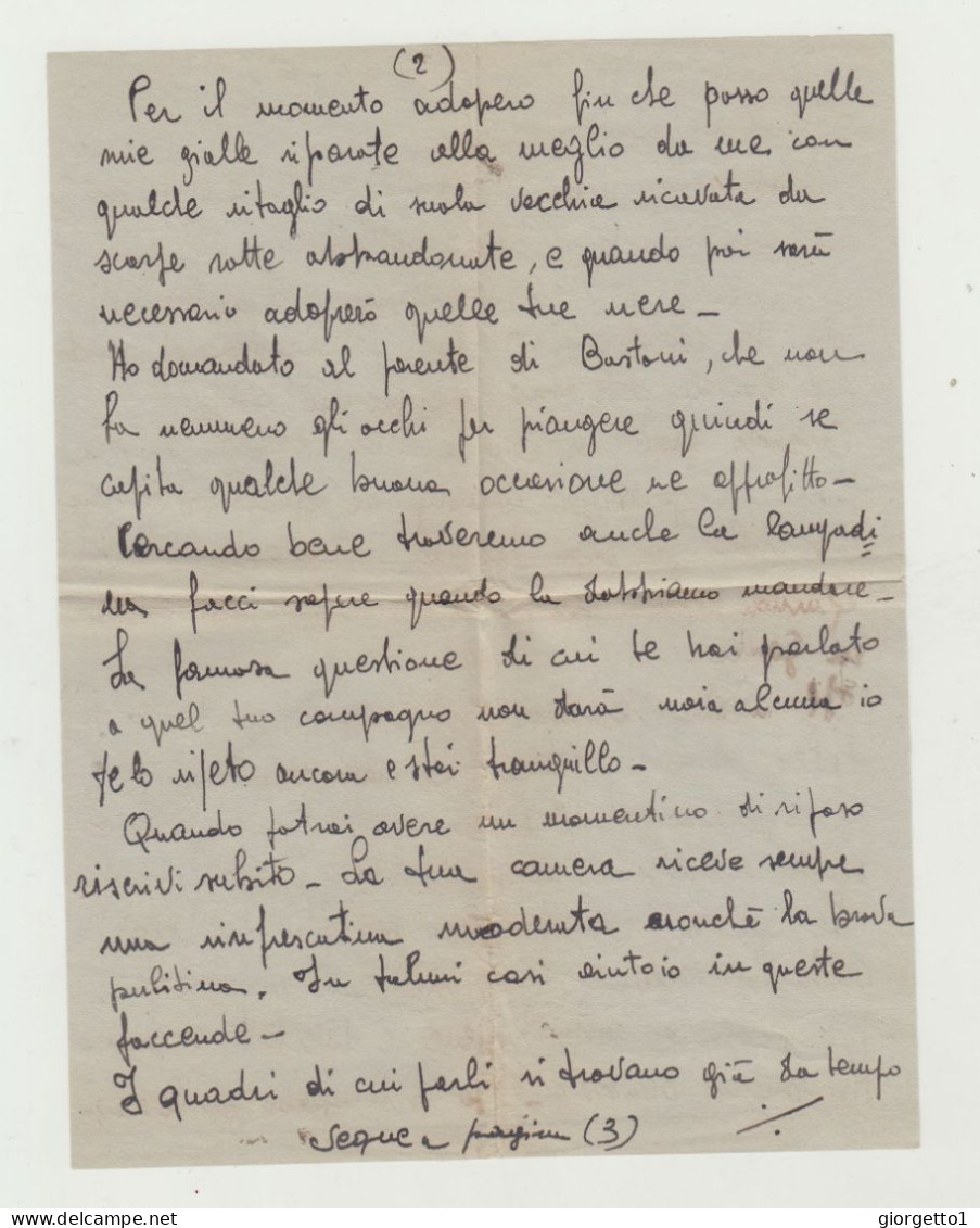 BUSTA CON LETTERA - POSTA MILITARE 52 - POSTA AEREA DEL 1943 PER SOLDATO WW2 - Marcofilía (Aviones)