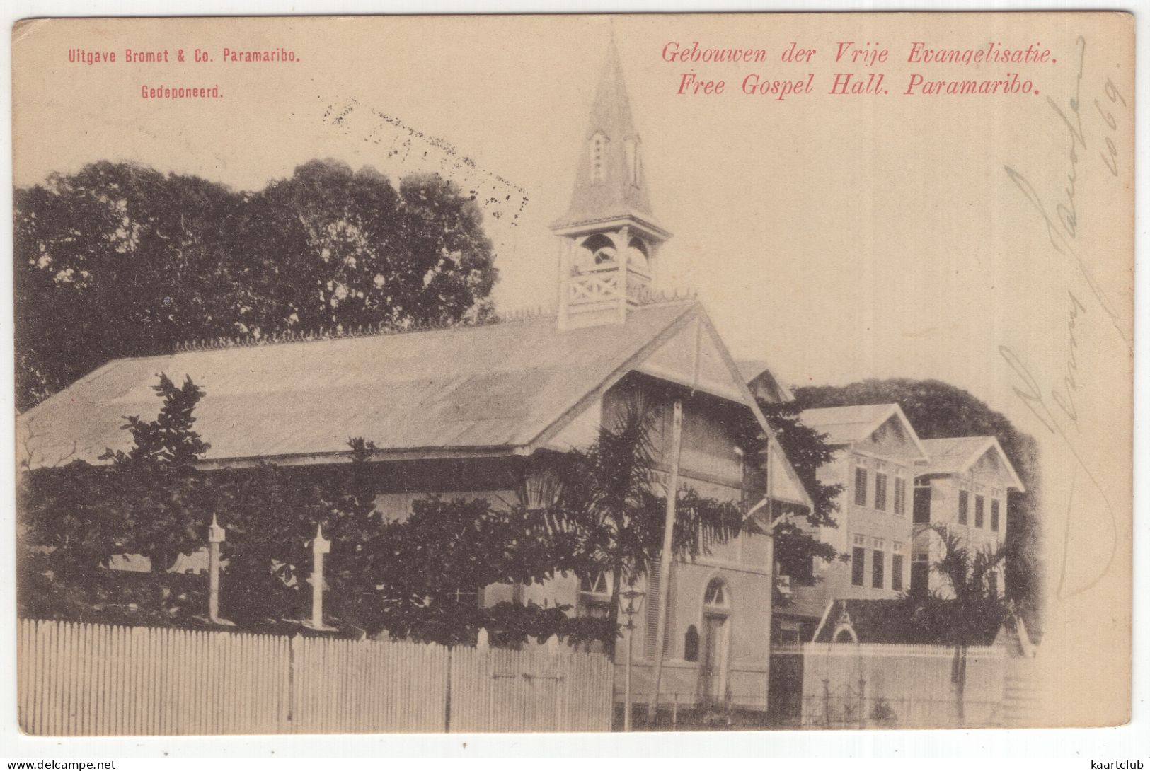 Gebouwen Der Vrije Evangelisatie - Free Gospel Hall. Paramaribo. - (Suriname/Surinam) - 1910's - (Uitg.: Bromet & Co.) - Surinam