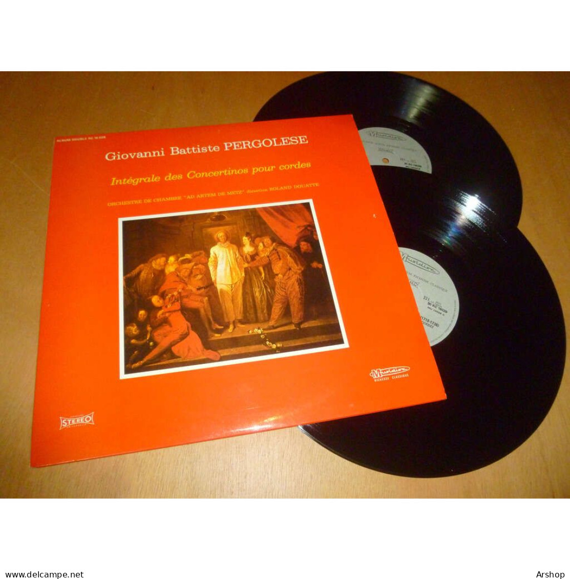 AD ARTEM DE METZ / ROLAND DOUATTE Integrale Des Concertinos Pour Cordes PERGOLESE - MUSIDISC 2 Lp 1970's - Klassik