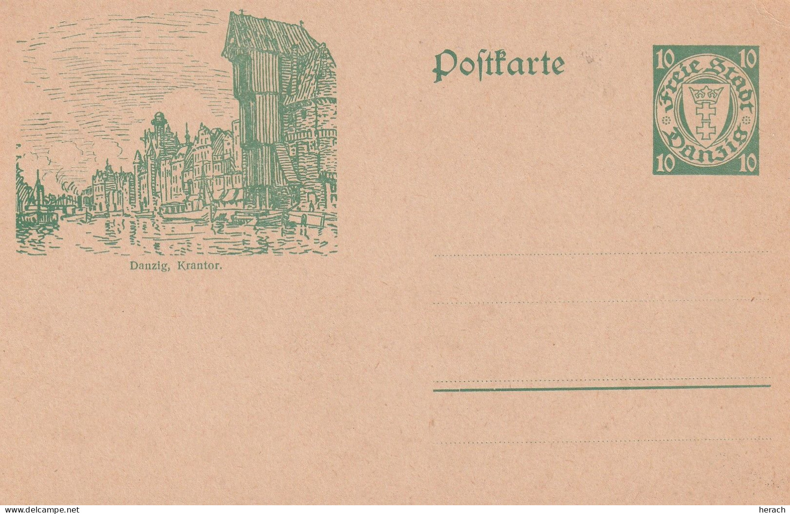 Danzig Entier Postal Illustré - Postwaardestukken