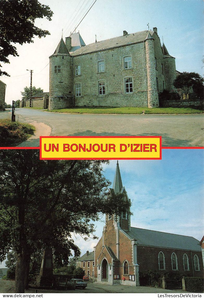 BELGIQUE - Izier - Le Château - L'église - Colorisé - Carte Postale - Marche-en-Famenne