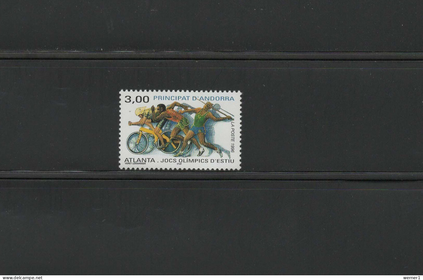 Andorra French 1996 Olympic Games Atlanta, Cycling Etc. Stamp MNH - Ete 1996: Atlanta