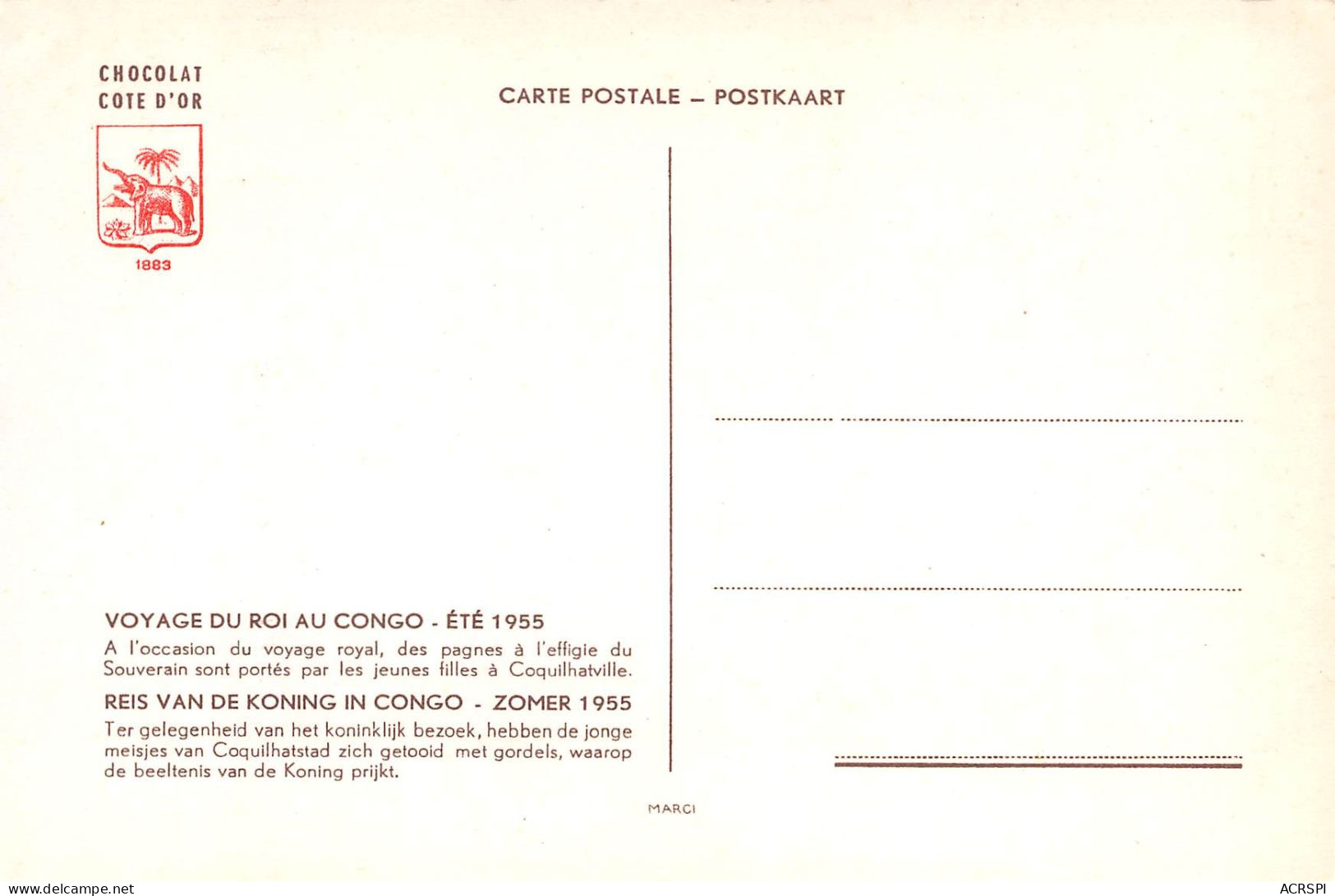 Filles De COQUILHAVILLE  CONGO Belge (2 Scans) N° 70 \ML4034 - Kinshasa - Leopoldville (Leopoldstadt)