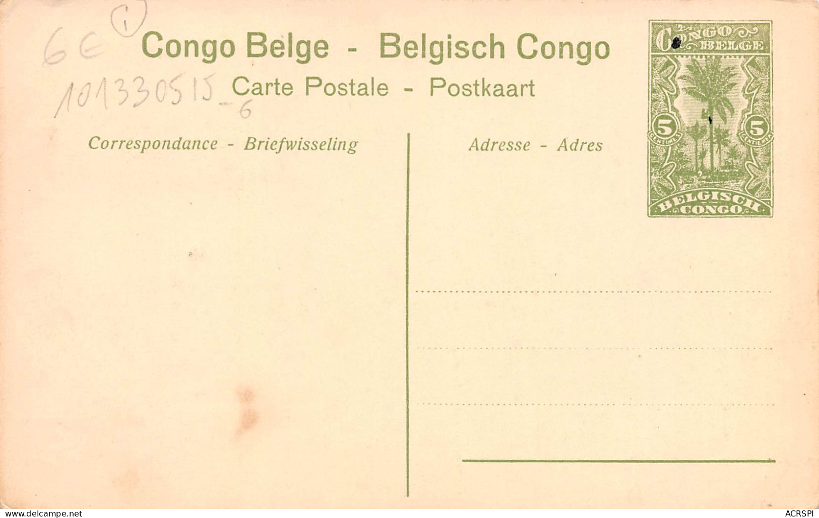 CONGO KINSHASA Katanga - Kabinda - Le Greffe Et La Force Publique Belgisch CONGO Belge (2 Scans) N° 37 \ML4034 - Kinshasa - Leopoldville