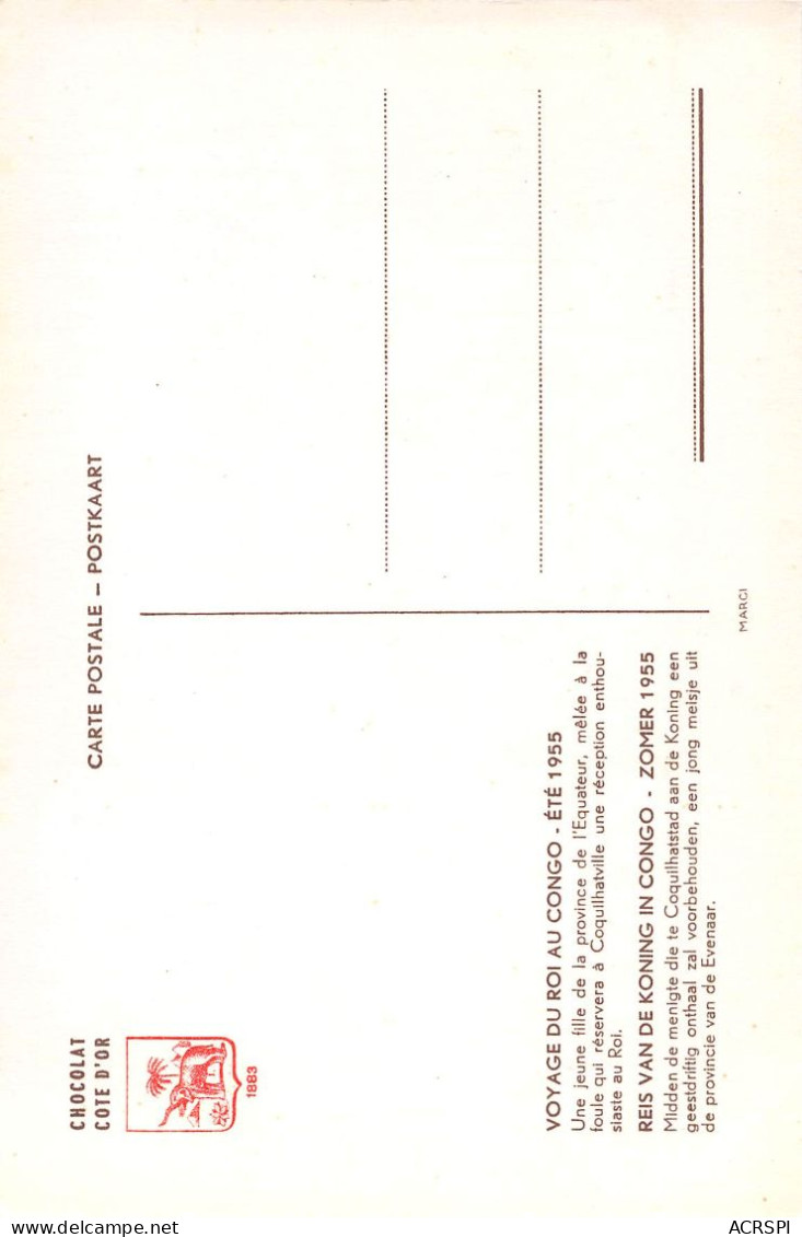 Coquilhatville Fille Province De L'Equateur Voyage Du Roi BAUDOUIN été 1955  CONGO Belge (2 Scans) N° 58 \ML4034 - Kinshasa - Léopoldville