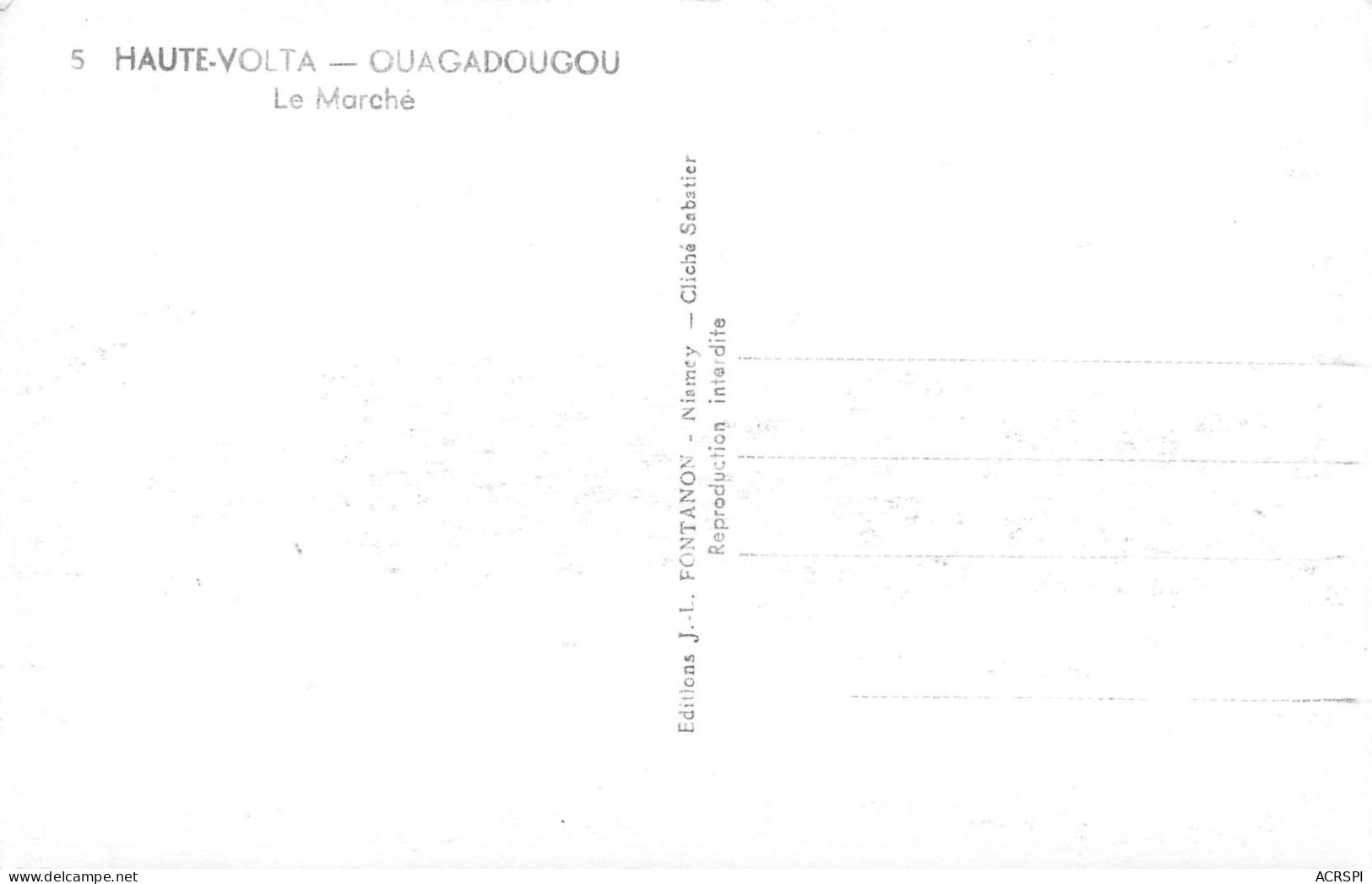 BURKINA FASO Republique De Haute Volta Marché De Ouagadougou  (scans R/V) N° 33 \ML4057 - Burkina Faso