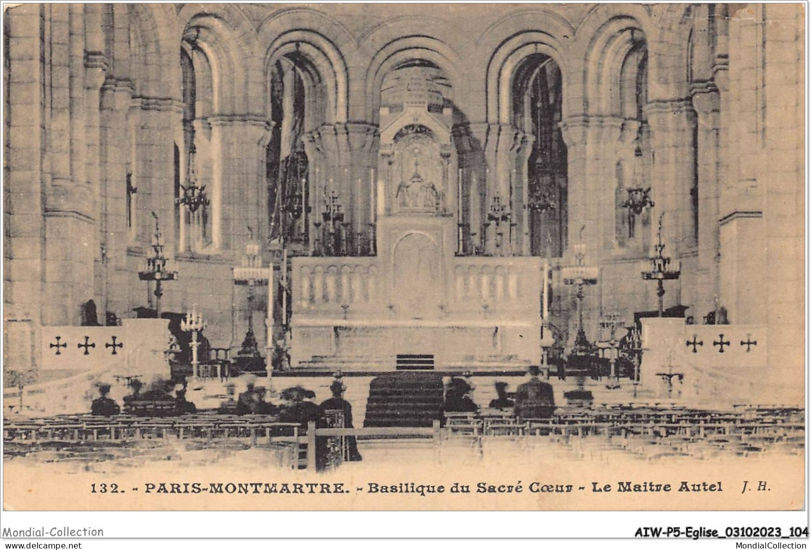 AIWP5-0494 - EGLISE - PARIS-MONTMARTRE - BASILIQUE DU SACRE COEUR - LE MAITRE AUTEL  - Chiese E Cattedrali