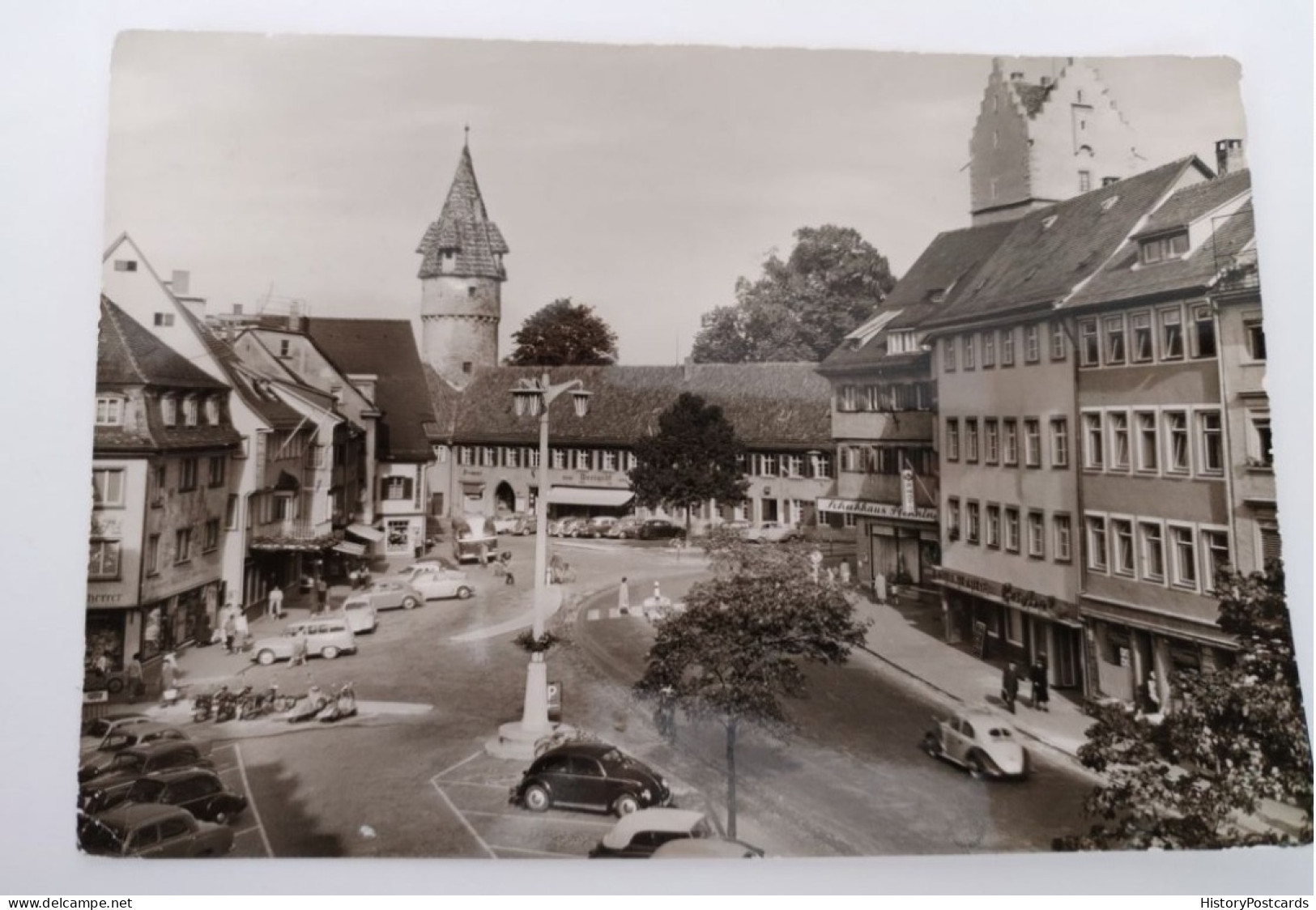 Ravensburg, Marienplatz, Div. Geschäfte U. Alte Autos, VW Käfer, 1964 - Ravensburg