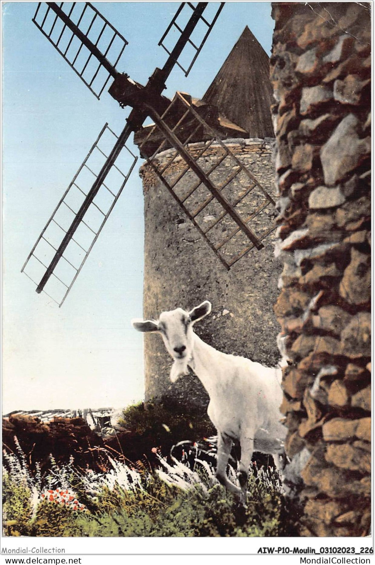 AIWP10-1053 - MOULIN - LES BELLES IMAGES DE PROVENCE - LE MOULIN DE DAUDET ET LA CHEVRE DE MONSIEUR SEGUIN  - Mulini A Vento