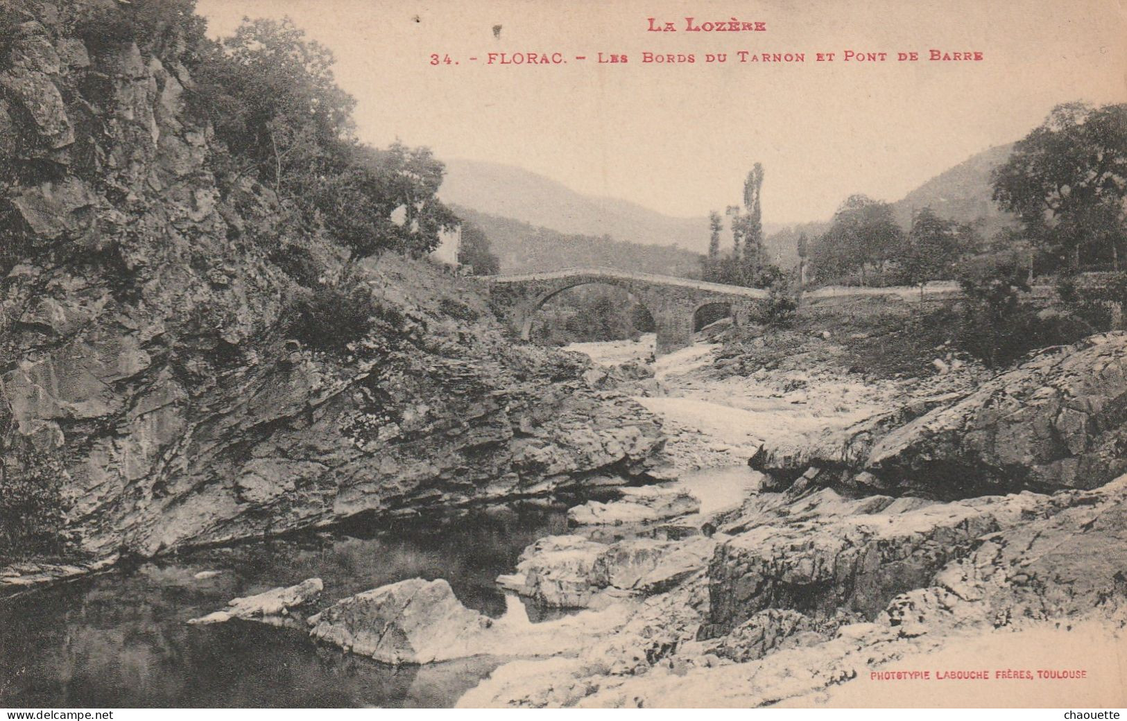 FLORAC   Bords Du Tarnon Et Pont De Barre  Edit  Labouche  No 34 - Florac