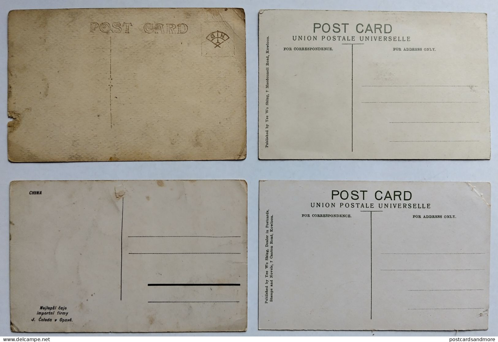 Hong Kong lot of 17 postcards 1910-1920