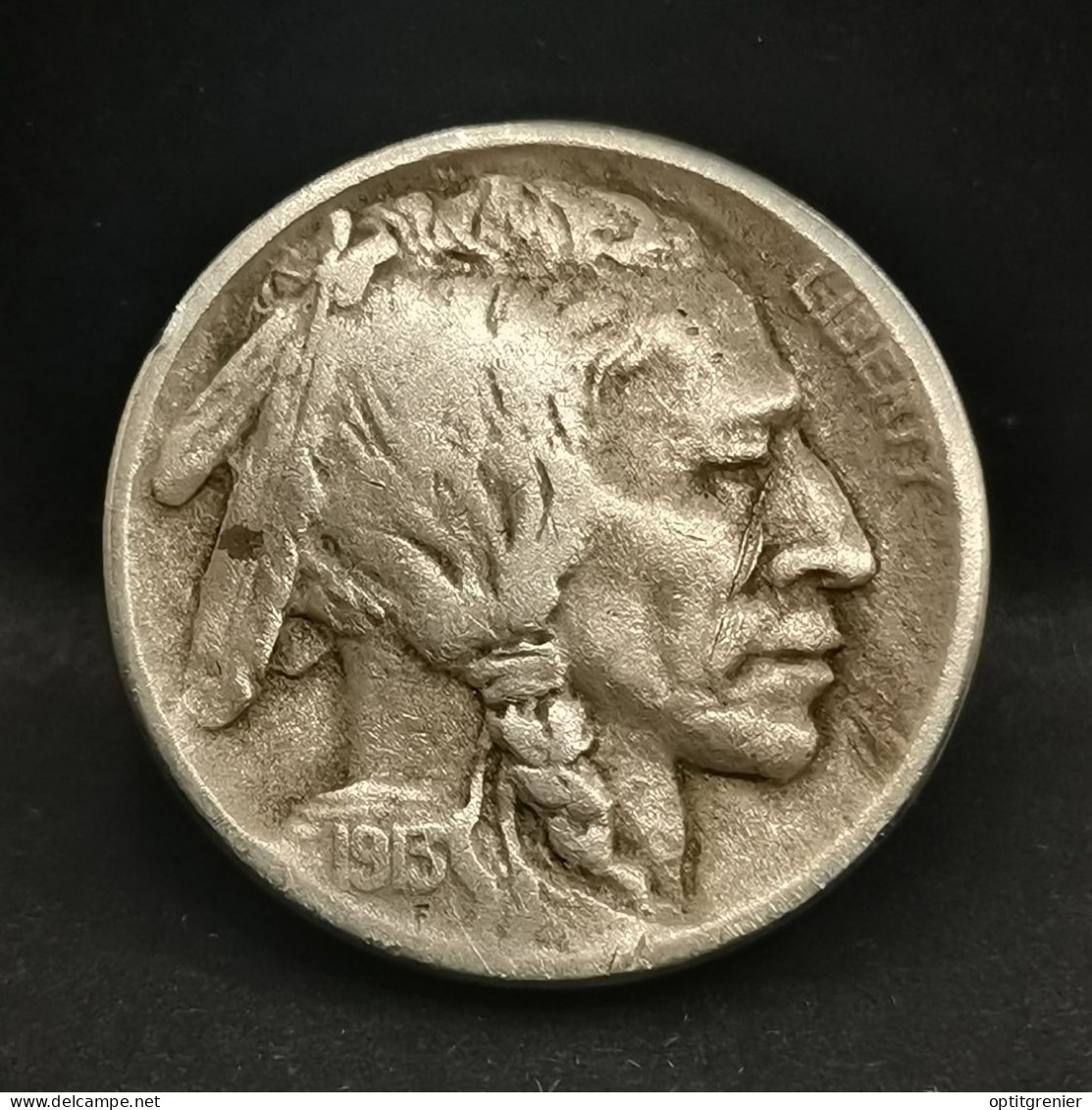 5 CENTS BUFFALO NICKEL 1913 D DENVER SOL SURELEVE USA ( BISON & TETE D'INDIEN ) - 1913-1938: Buffalo