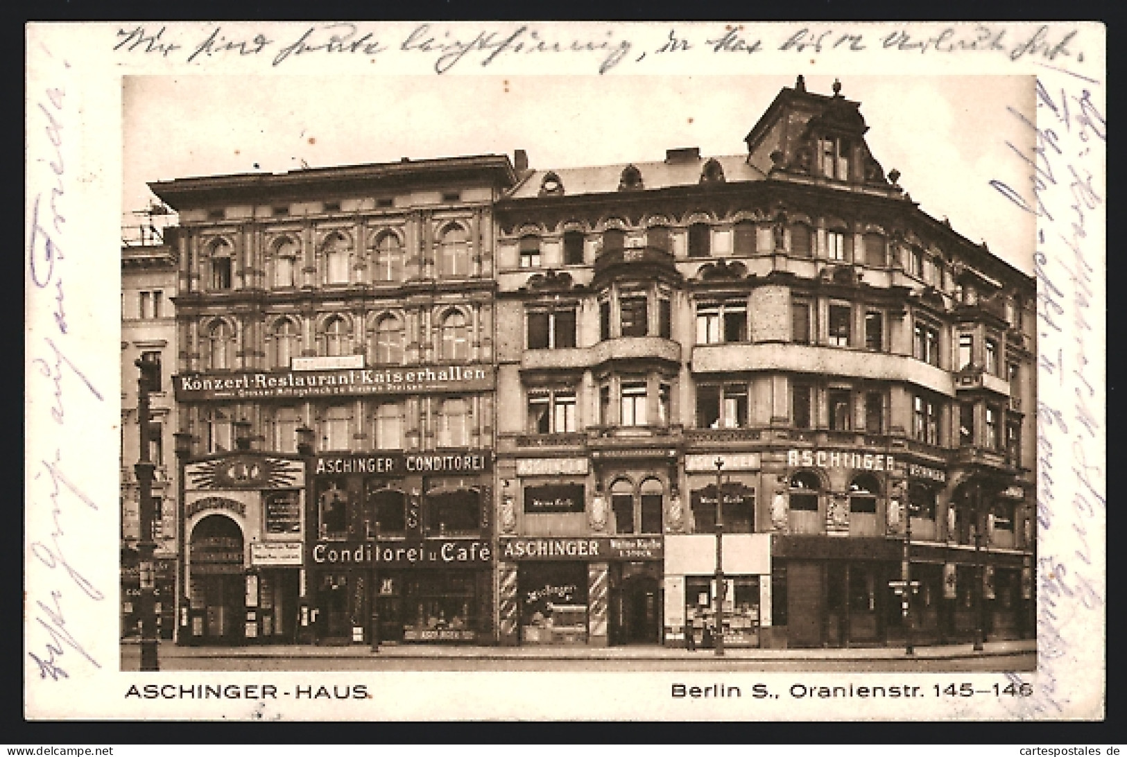 AK Berlin-Kreuzberg, Aschinger-Haus In Der Oranienstrasse 145-146  - Kreuzberg