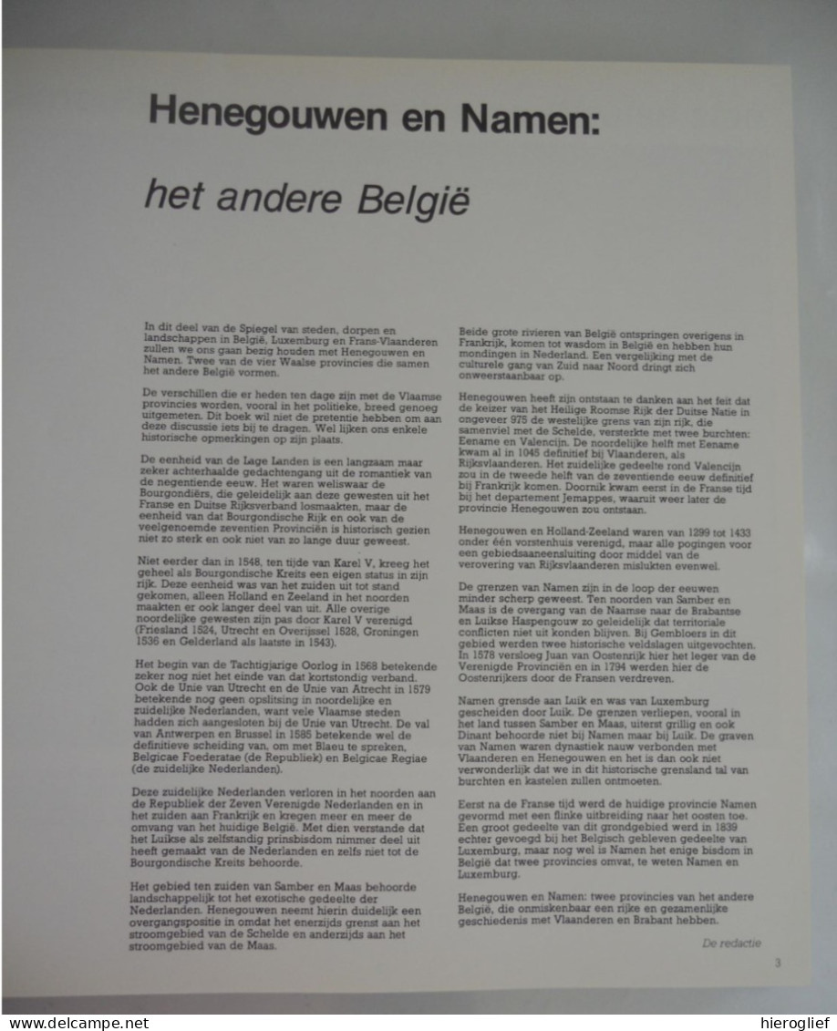 Henegouwen En Namen - Spiegel Van Steden Dorpen En Landschappen - Door Fr. Vandenbergh 1985 Hainaut Namur Tournai Mons - Geschichte