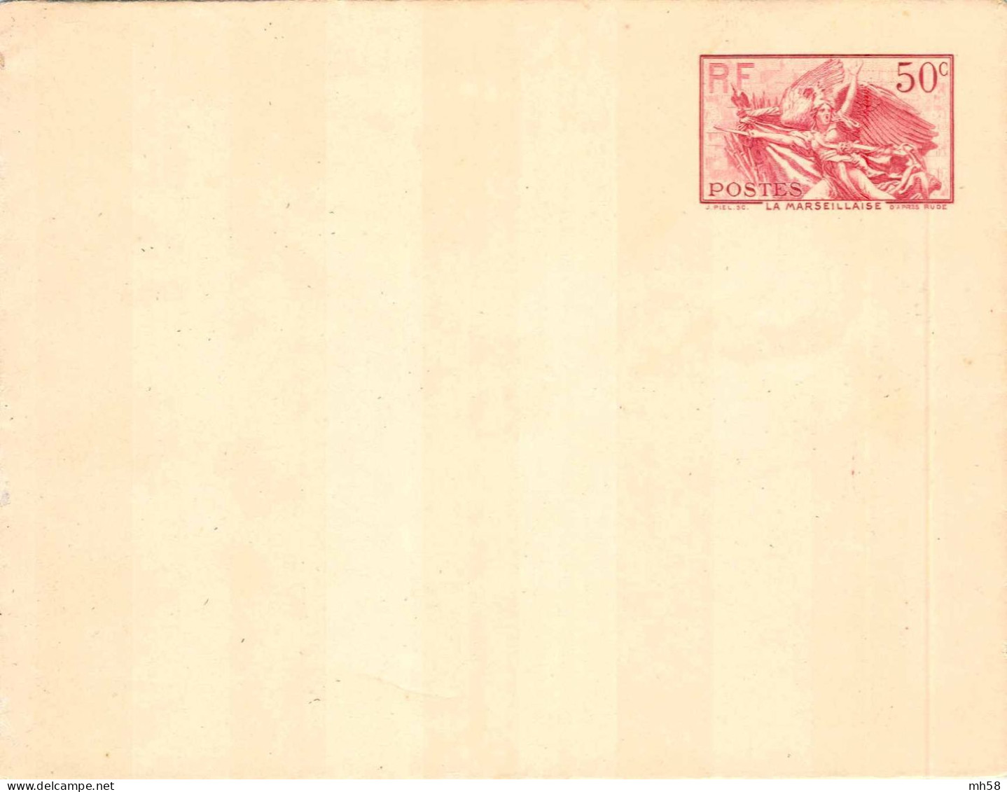 Entier FRANCE - Enveloppe Commémo Neuf **/(*) - 50c Marseillaise De Rude - Standard Covers & Stamped On Demand (before 1995)